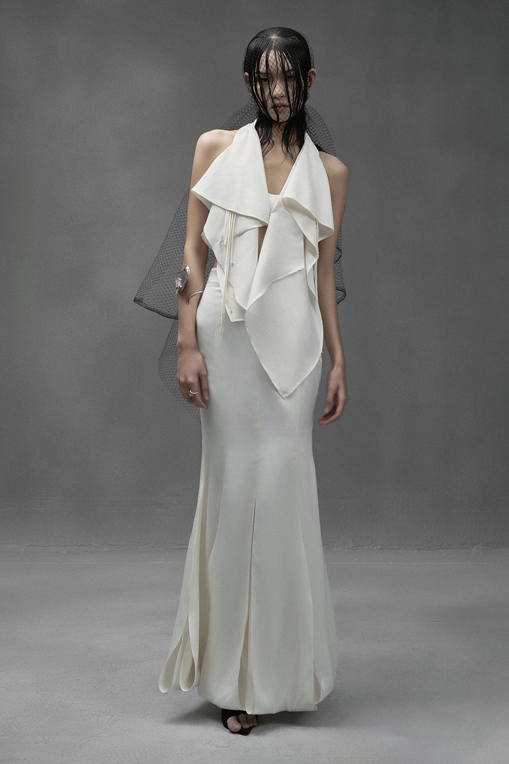 Goby Halter Extended Flap Silk Top