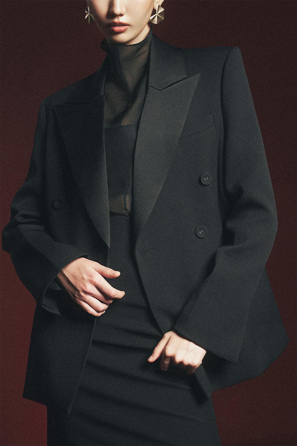 Arnold Straight Square Shoulder Polyester Blazer