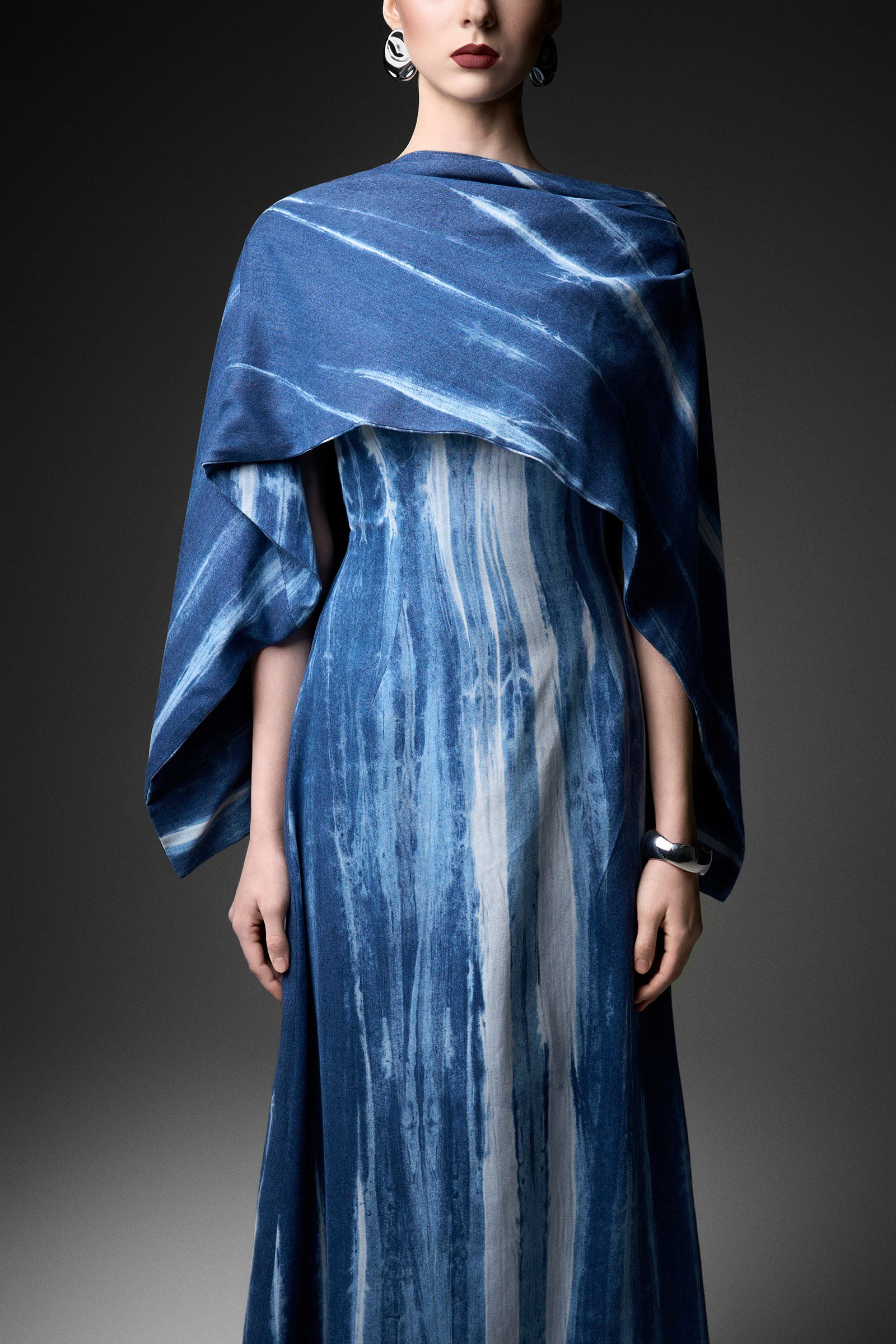 Alizée Cape Sleeve Maxi Dress