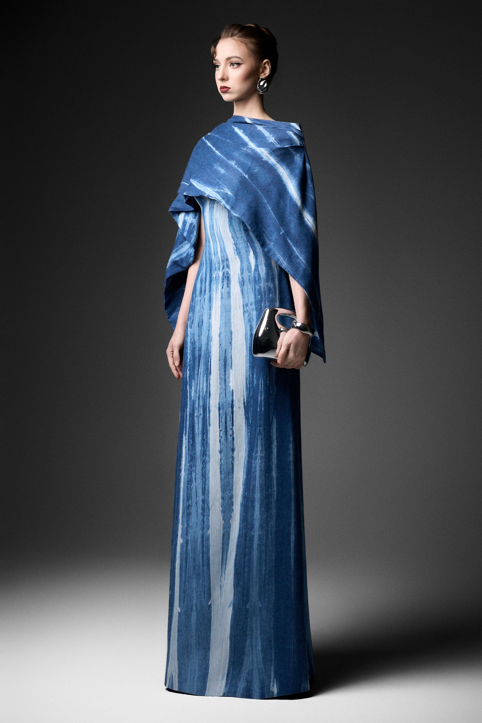 Alizée Cape Sleeve Maxi Dress
