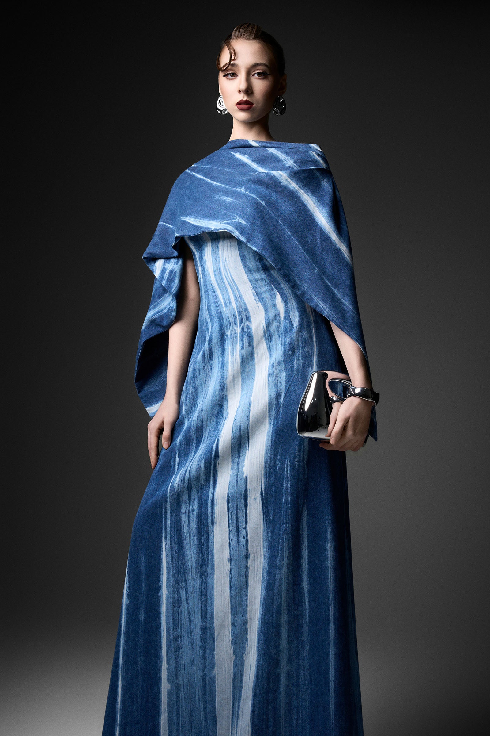 Alizée Cape Sleeve Maxi Dress