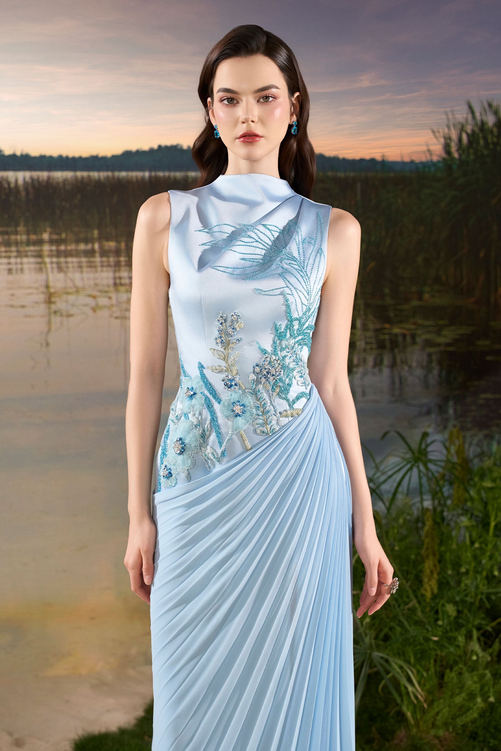 Seren Pleated Maxi Dress