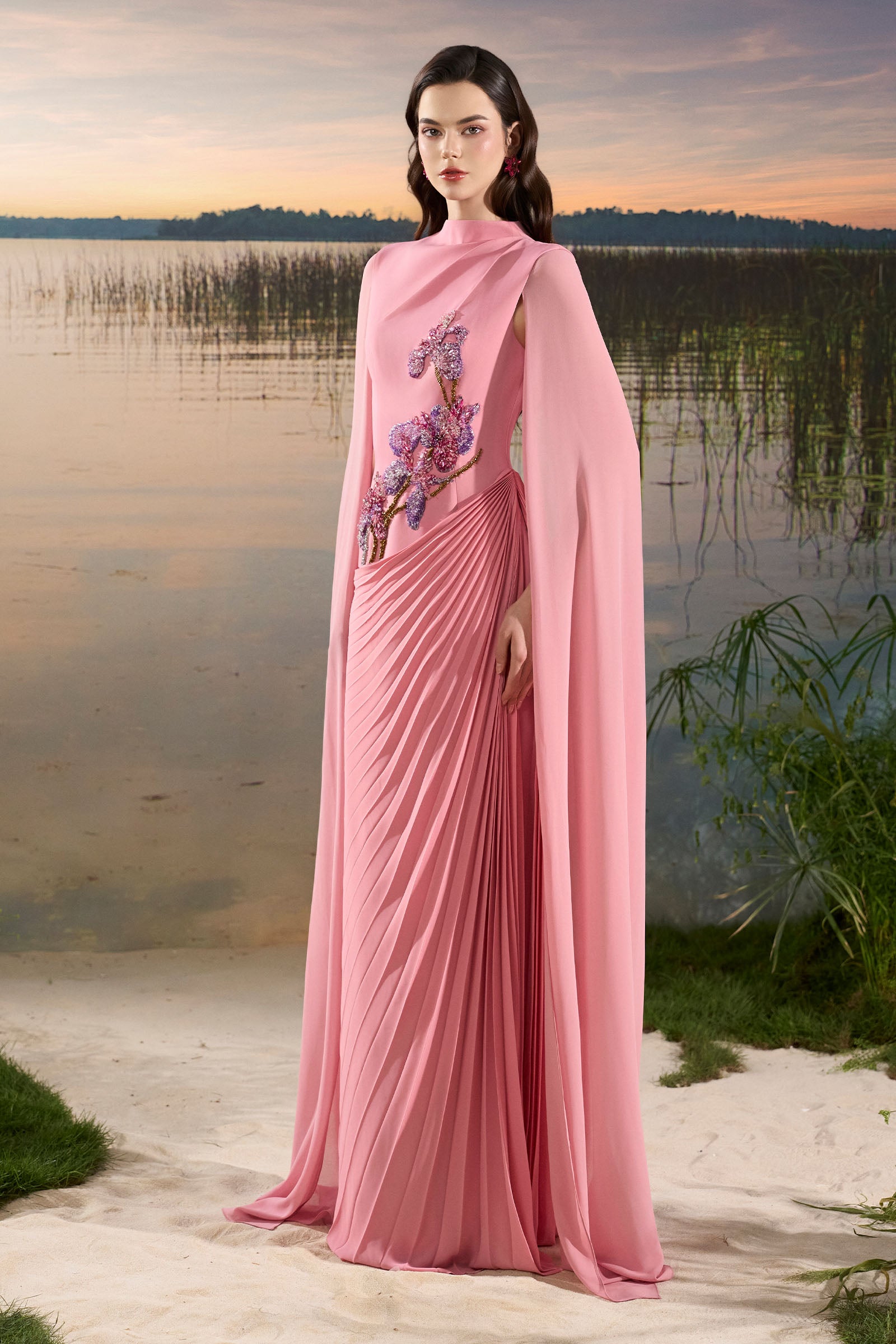 Dahlia Pleated Maxi Dress