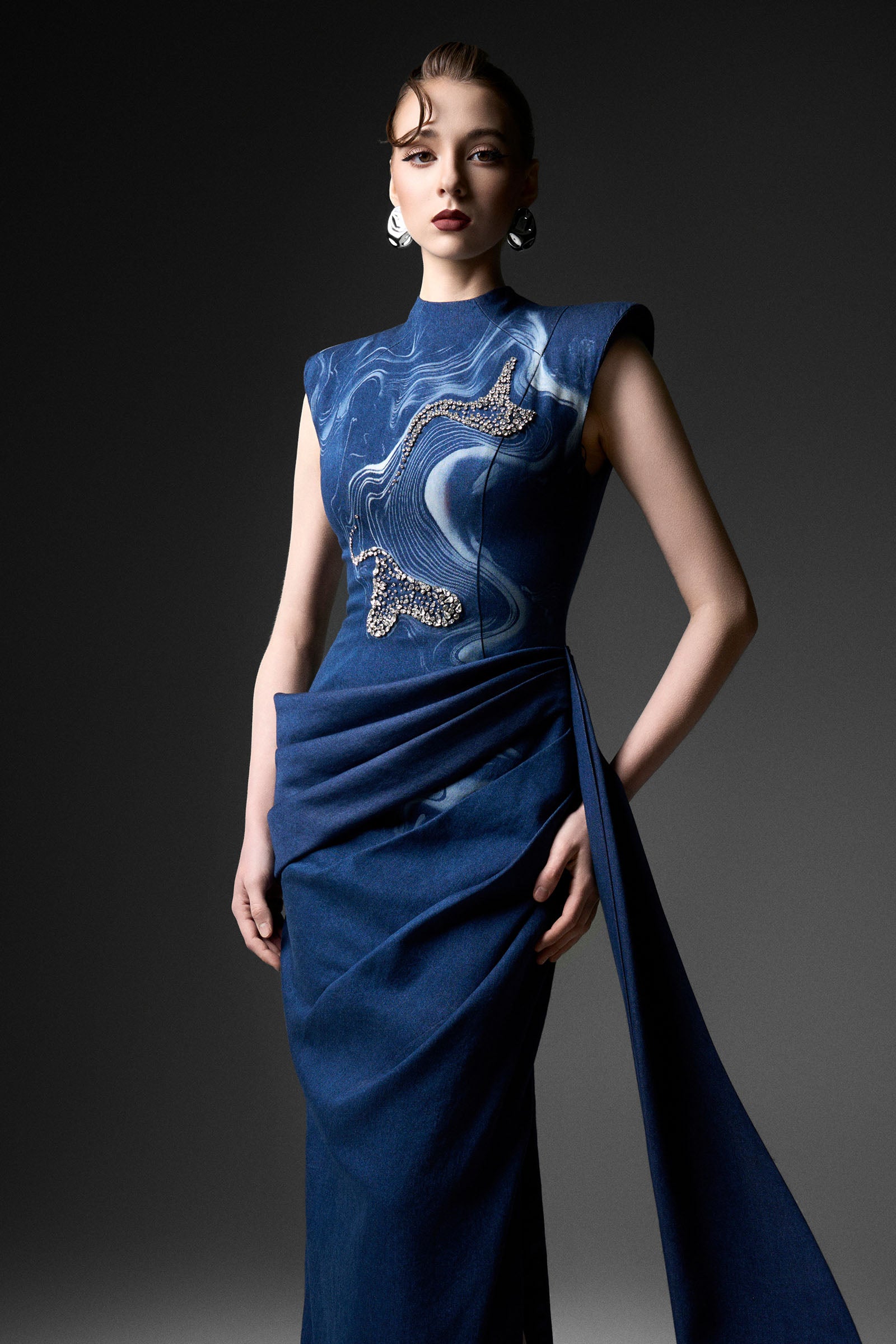 Elisia Draped Maxi Dress