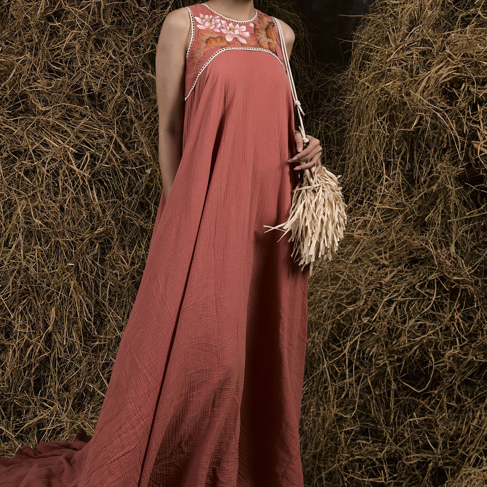 Bat Ngan Embroidery Maxi Dress