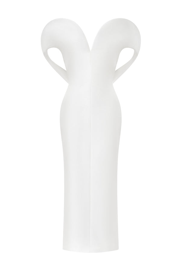 Adelynn Sheath V-Neck Twill Maxi Dress