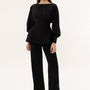 Maven Sheath Boat Neck Silk Organza Top