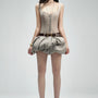 Lorelai Bubble Halter Neck Felt Mini Dress