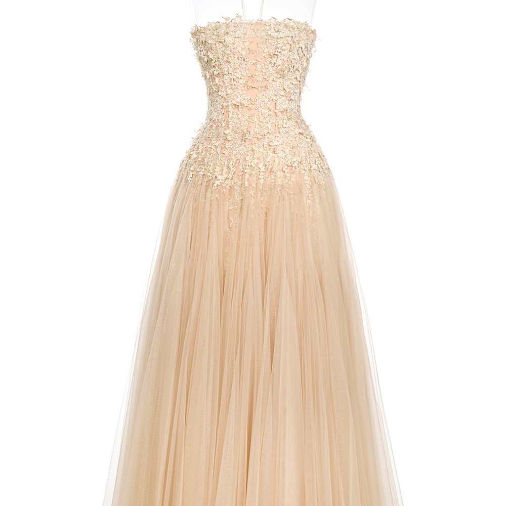 Pastel Beaded Lace Midi Dress