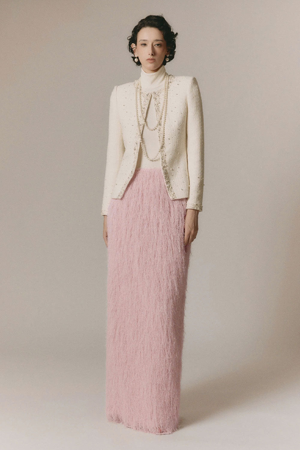 Grove Bodycon Turtle Neck Wool Blend Top