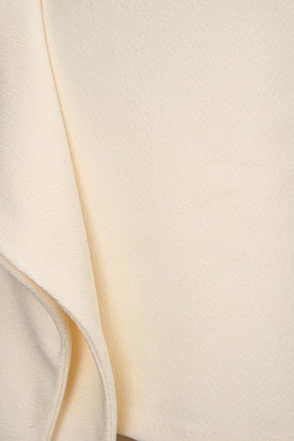 Ophelia Peplum Cuff Sleeved Crinkle Chiffon Ankle Length Dress