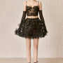Veil Fit and Flare See-Through Lace Mini Skirt