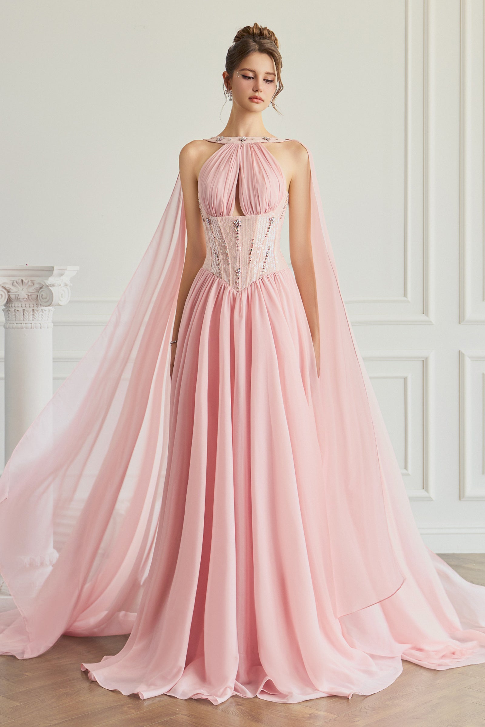 Evan Draped Maxi Dress