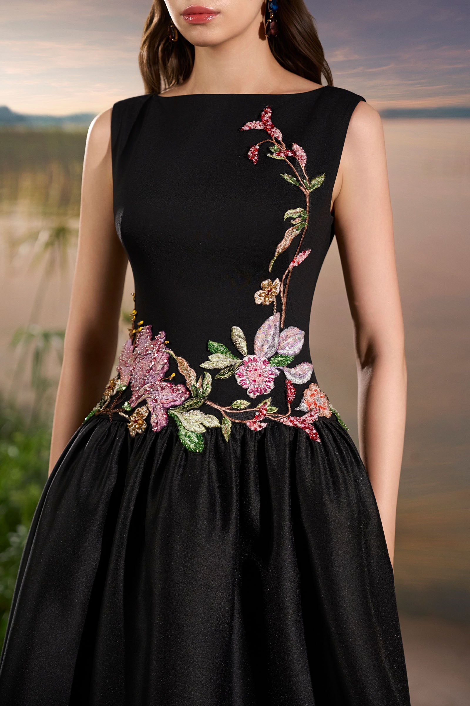 Freesia Embroidery Maxi Dress