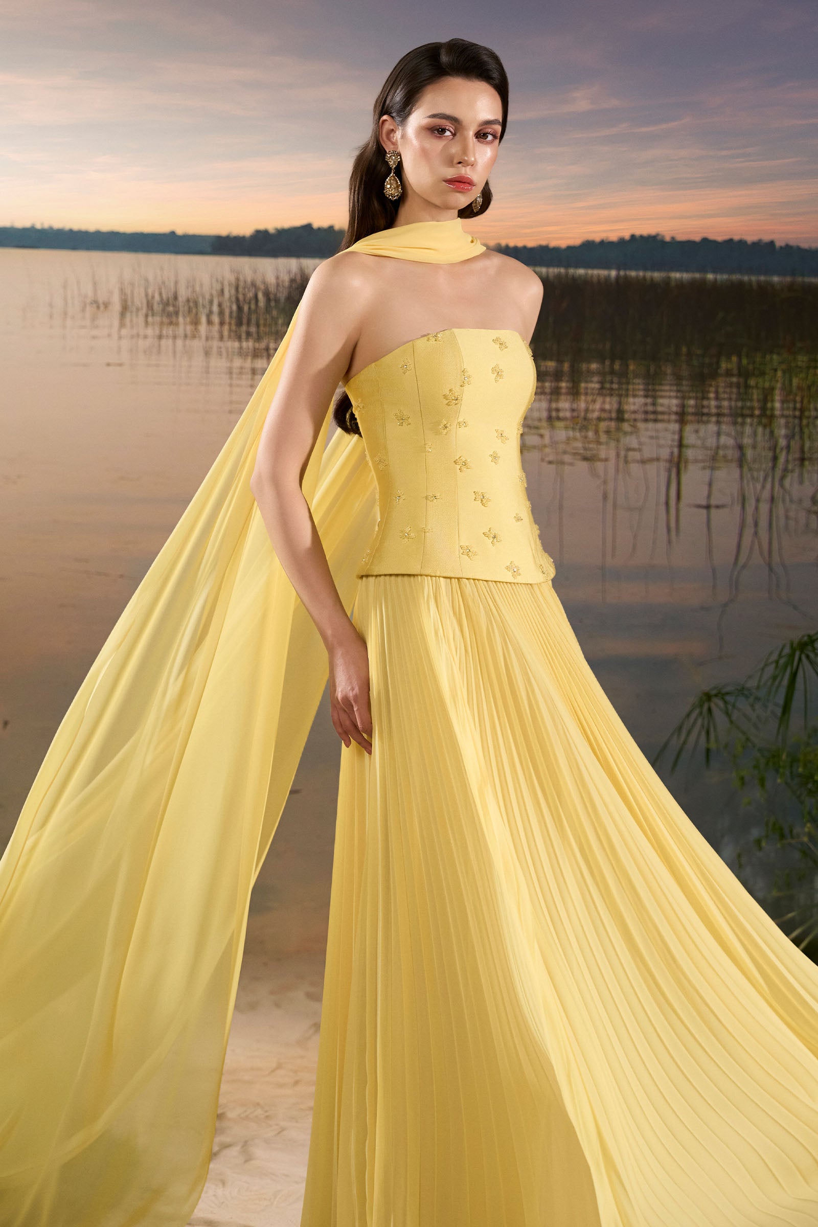 Vianne Straight Across Maxi Dress