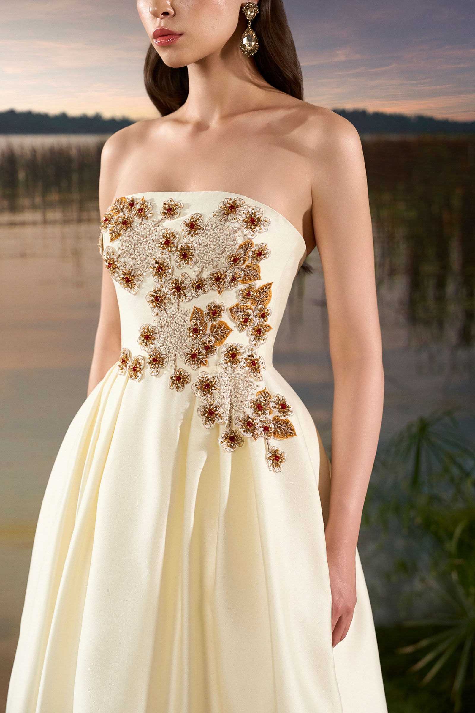 Nore Embroidery Maxi Dress