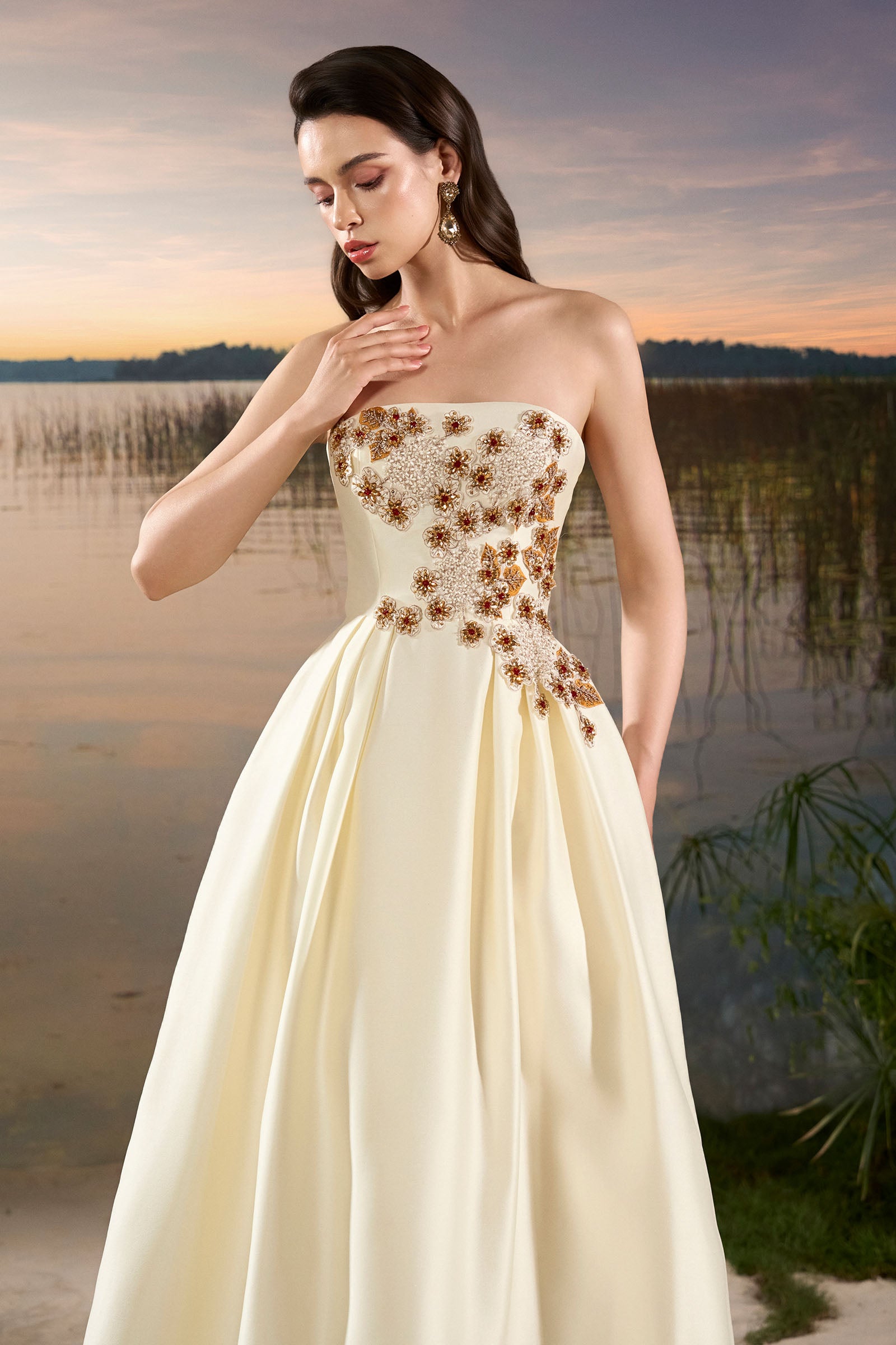 Nore Embroidery Maxi Dress