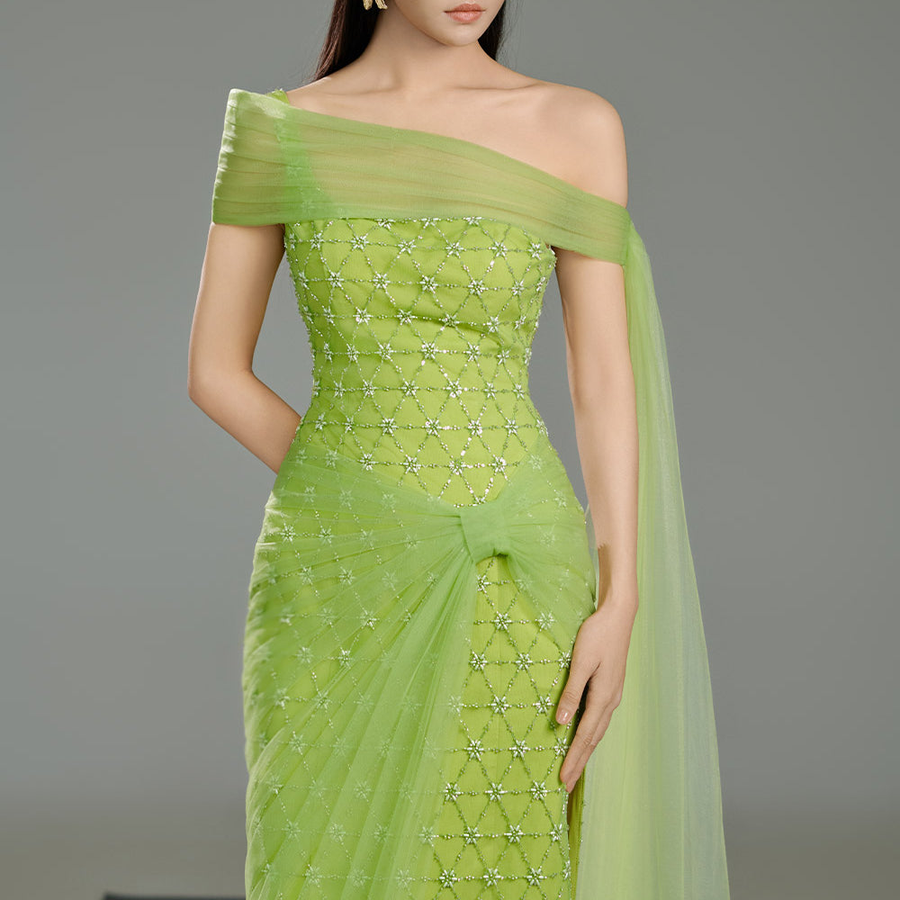 Escobar Sheath Extended Flap Polyester Maxi Dress