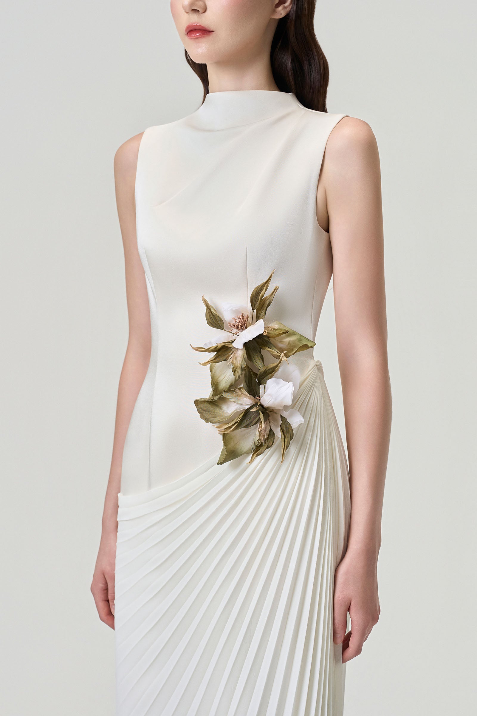 Viane Pleated Maxi Dress