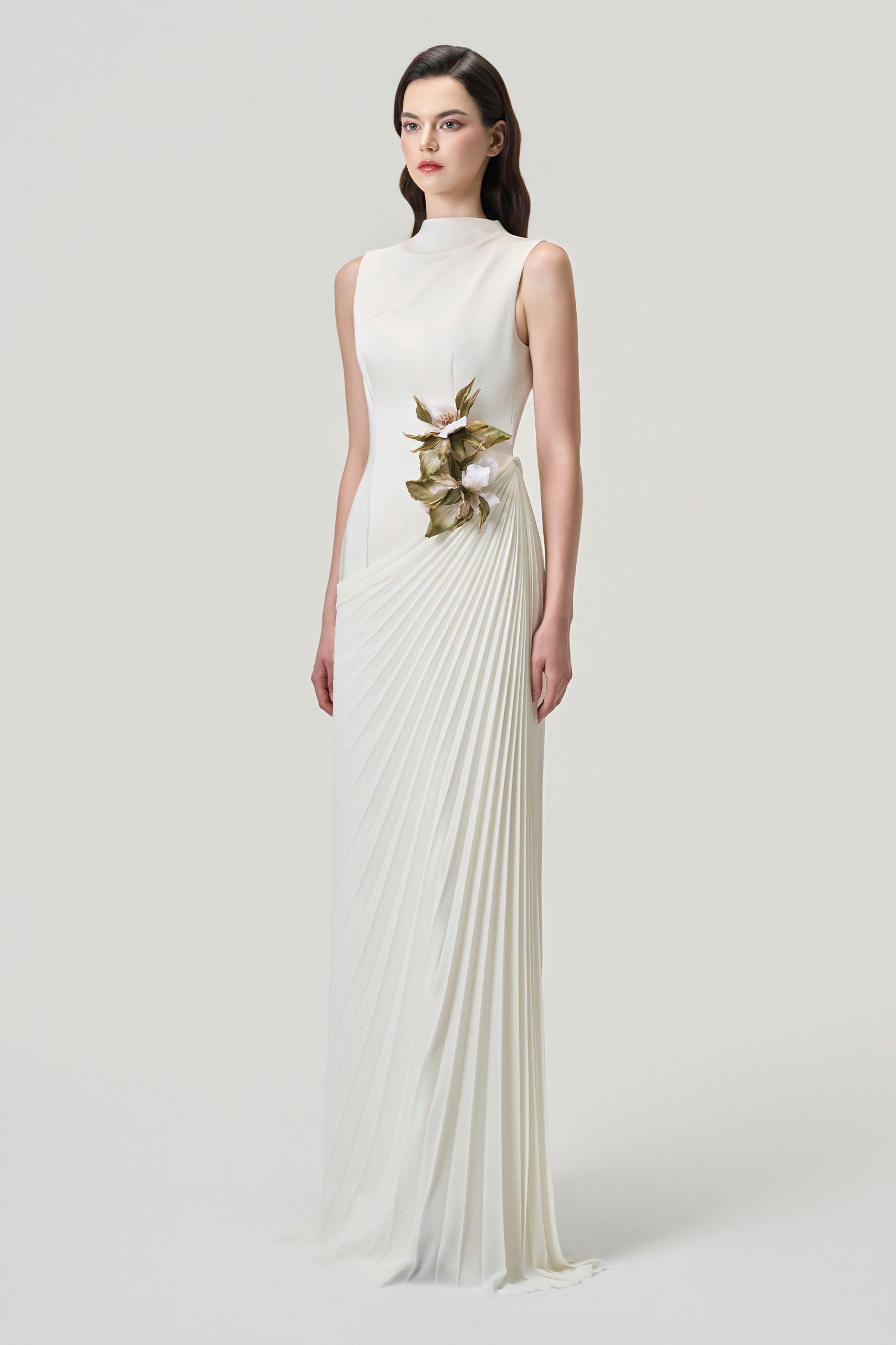 Viane Pleated Maxi Dress