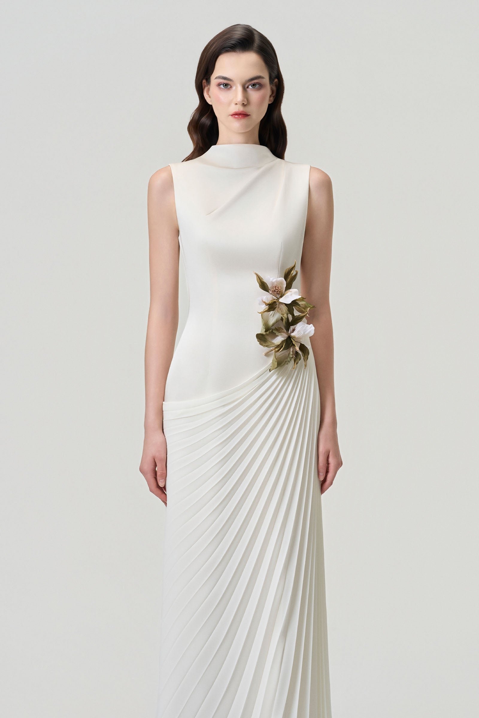 Viane Pleated Maxi Dress