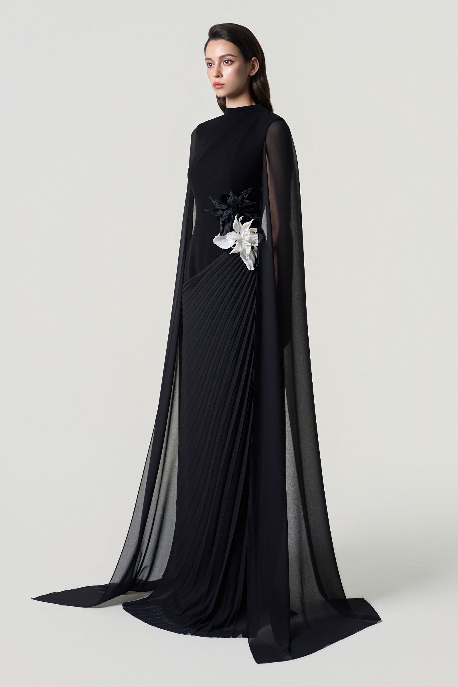 Oriel Cape Sleeve Maxi Dress