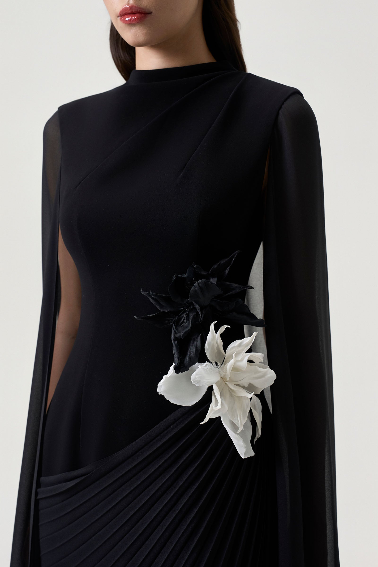 Oriel Cape Sleeve Maxi Dress