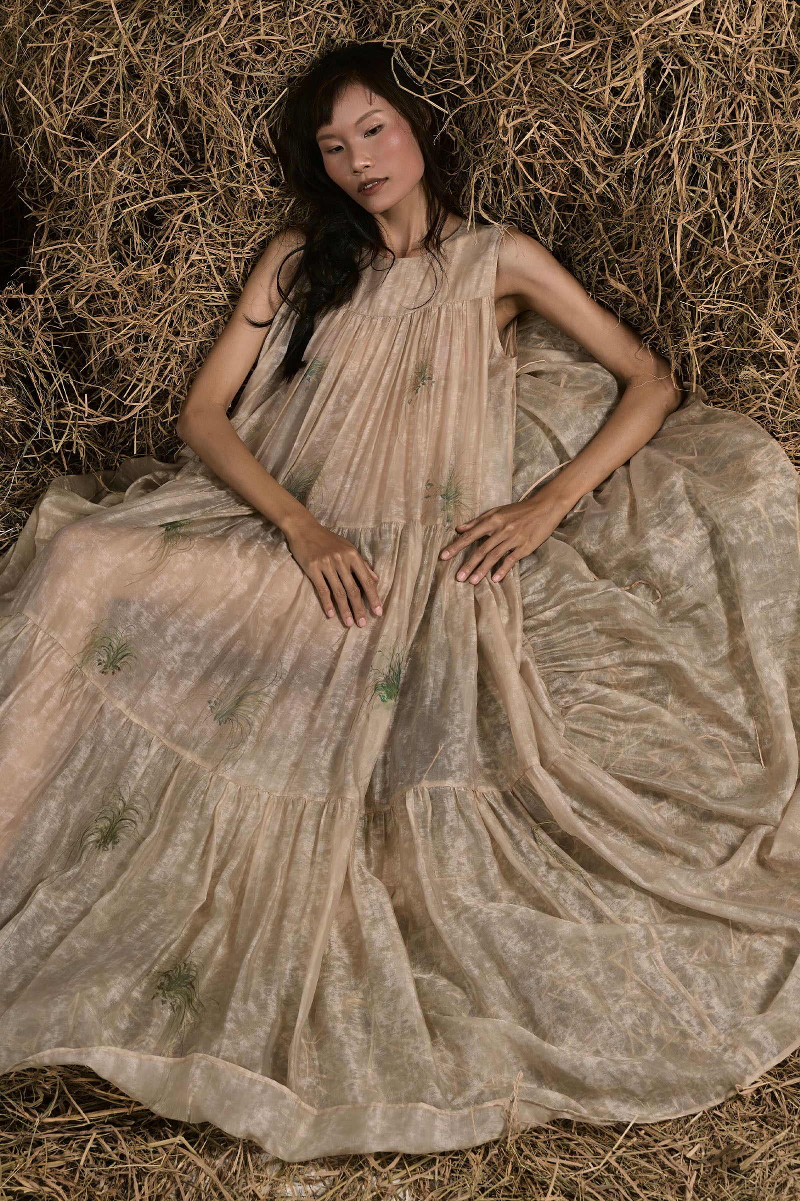 Trang Co Trapezoid Maxi Dress