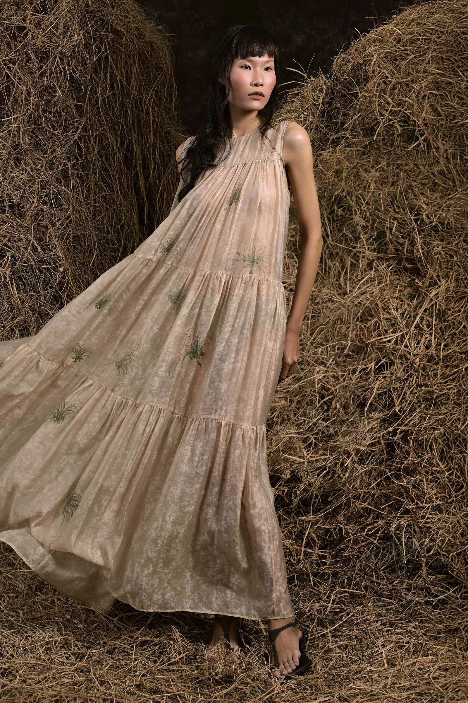 Trang Co Trapezoid Maxi Dress