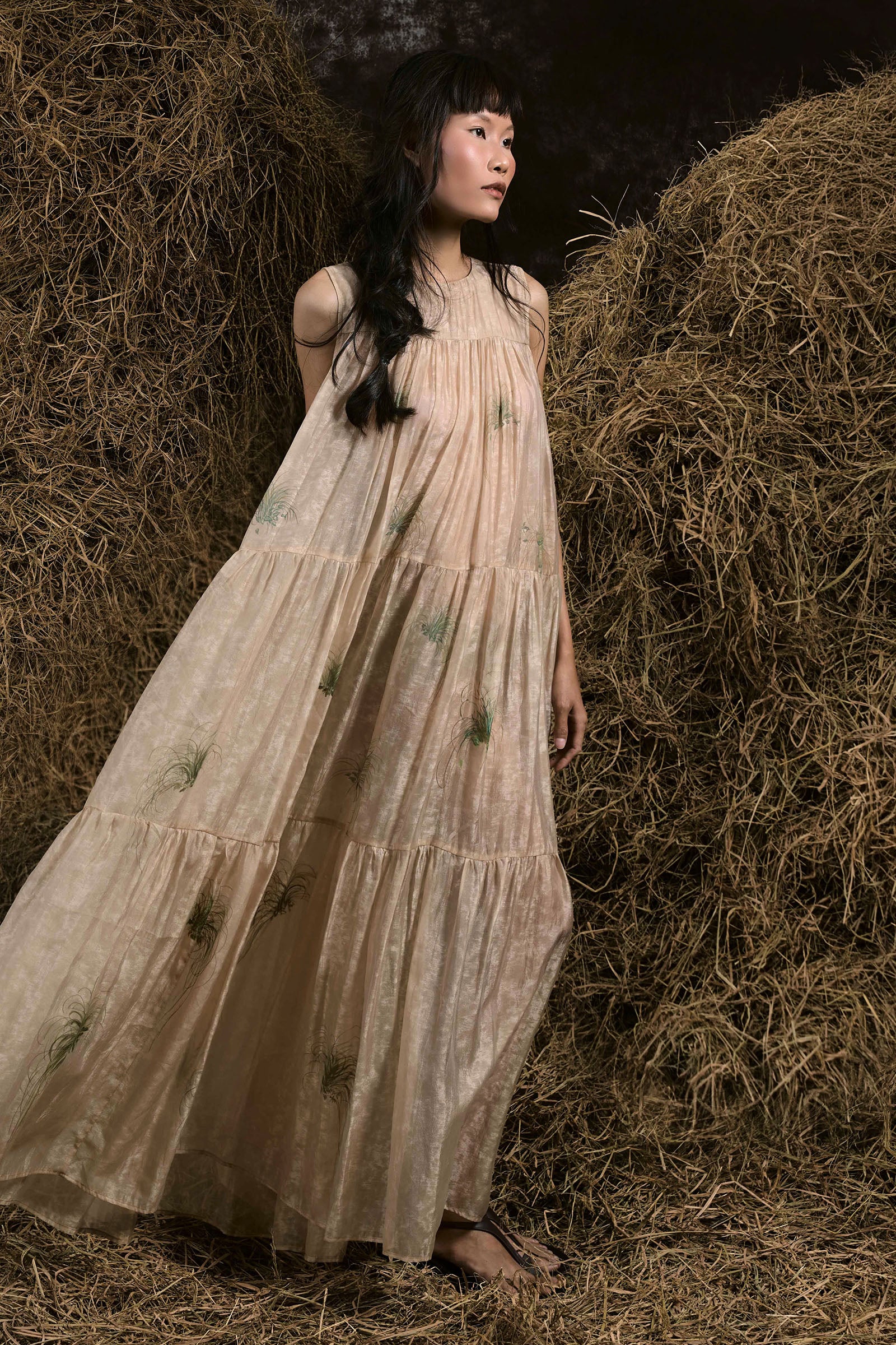 Trang Co Trapezoid Maxi Dress