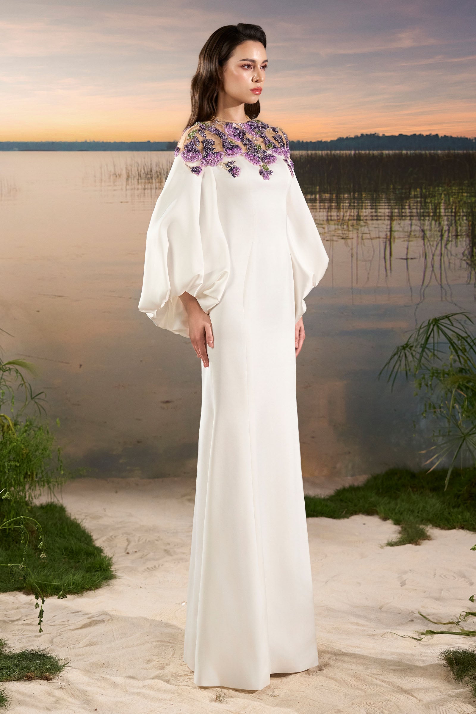 Seline Bishop Sleeve Maxi Dress