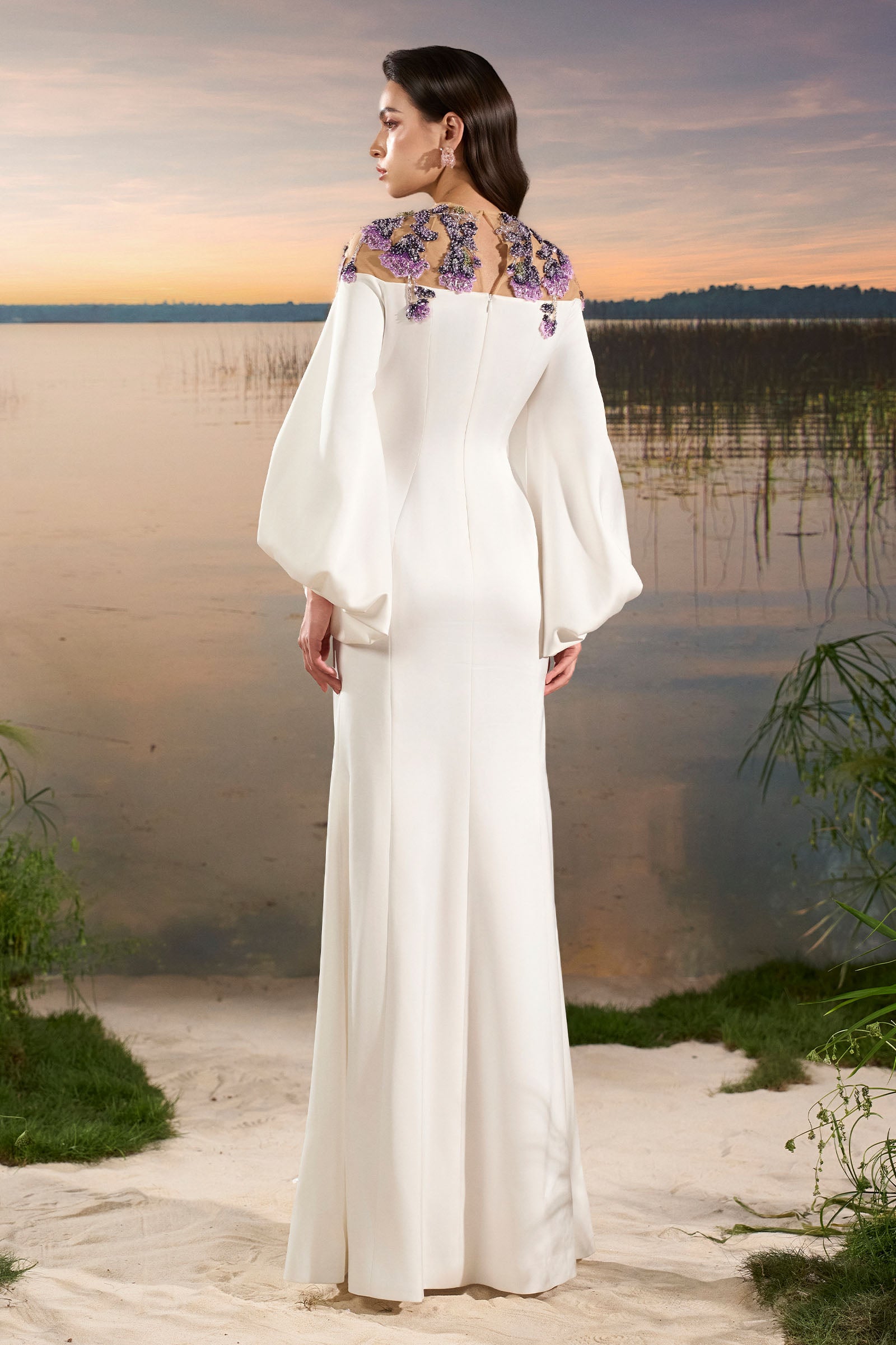 Seline Bishop Sleeve Maxi Dress