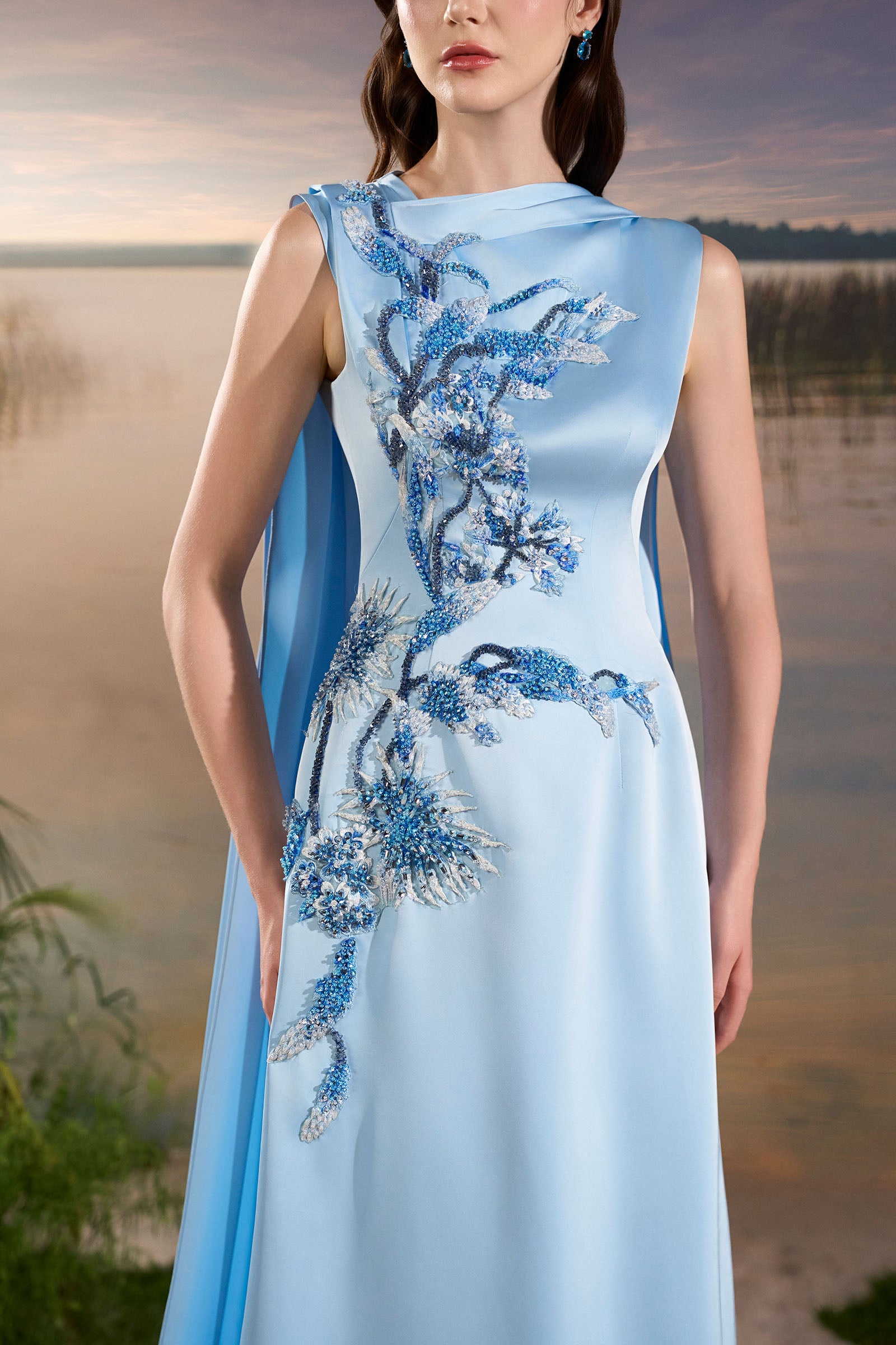 Orla Asymmetric Neck Maxi Dress