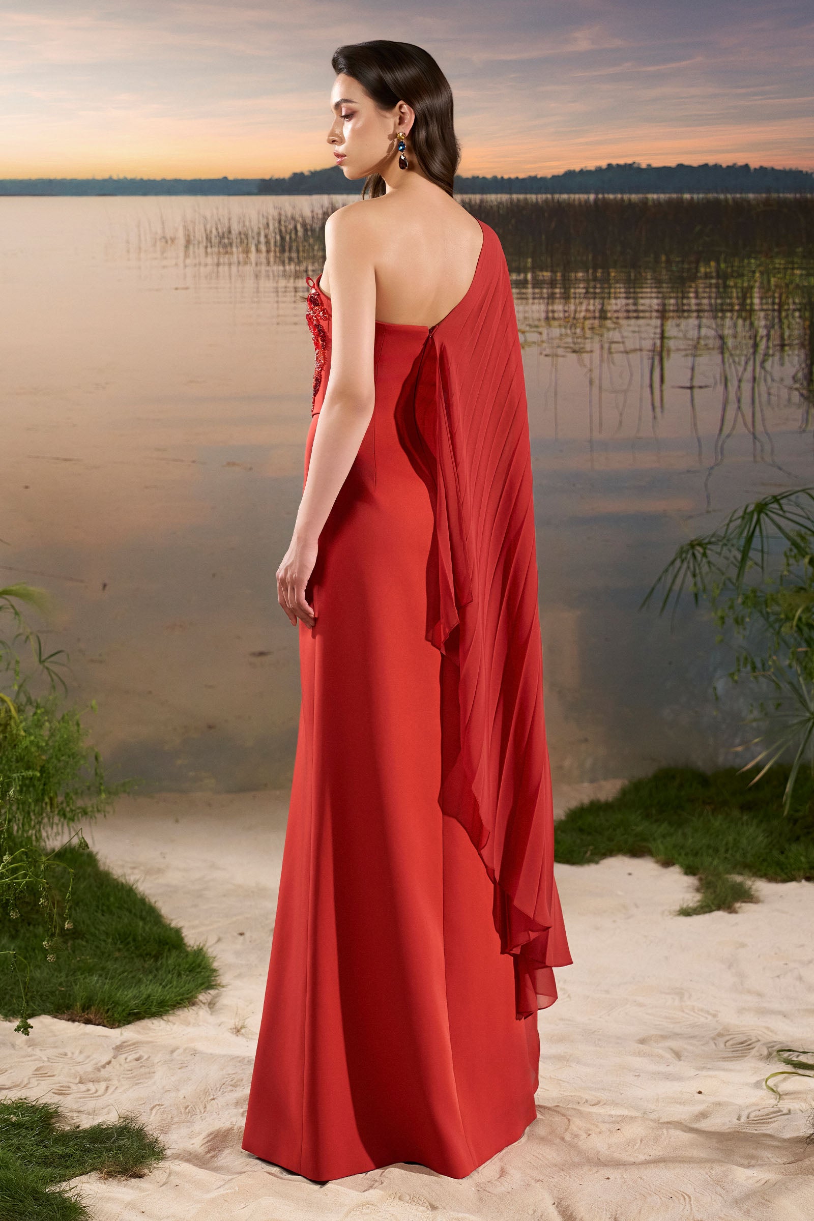 Orée One Shoulder Maxi Dress