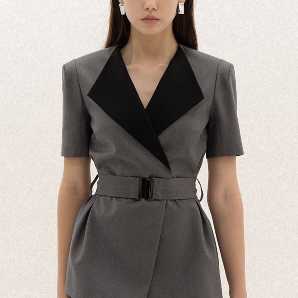 Madison Wrap V-Neck Polycotton Top