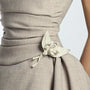 Sugar Floral Faux Leather Brooch