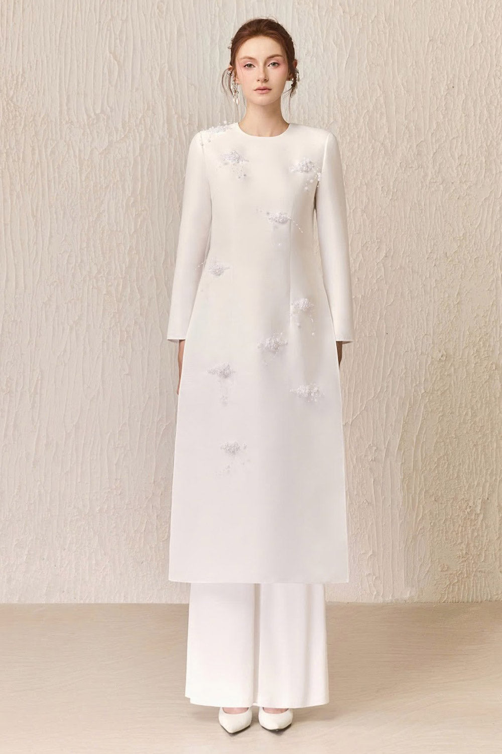 Lusia Fit and Flare Boot Cut Jersey Floor Length Pants