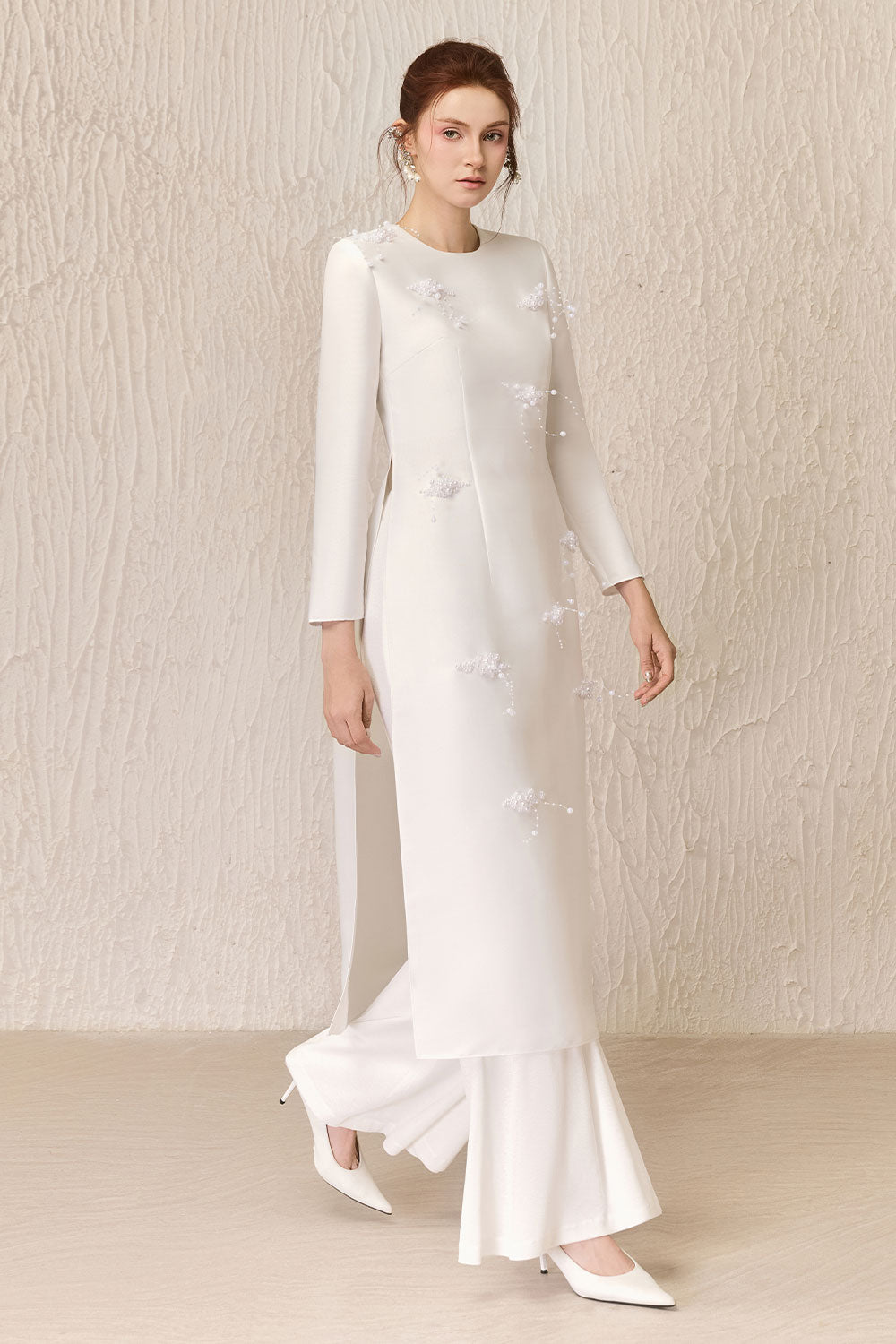 Lusia Fit and Flare Boot Cut Jersey Floor Length Pants