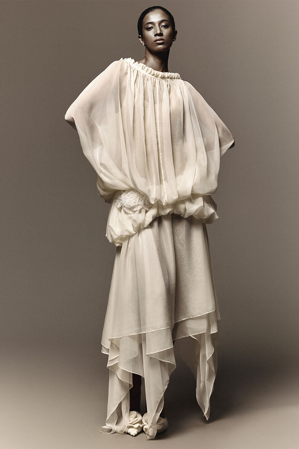 Felicia Flower Foam Organza Brooch