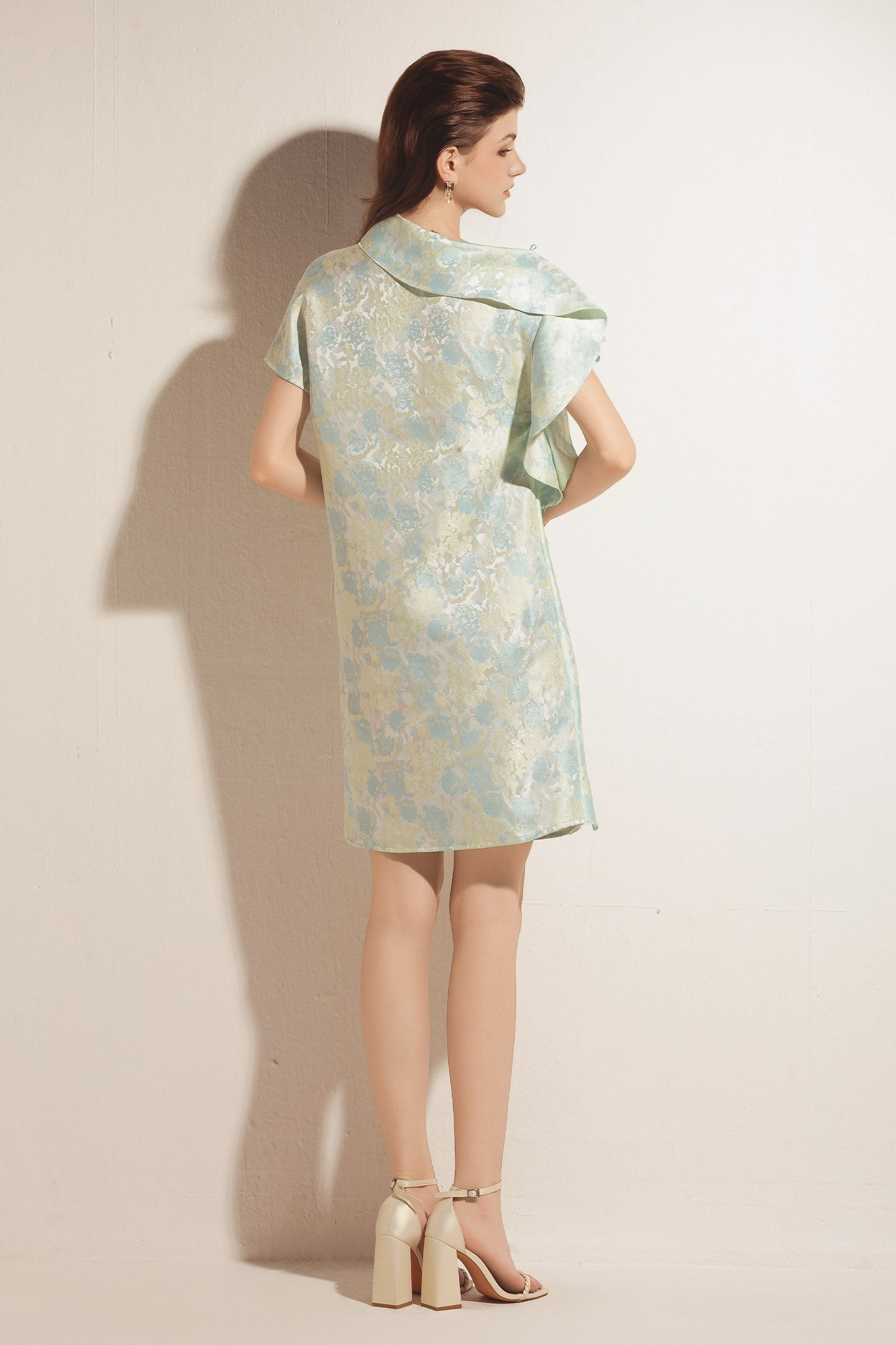 Flaura Asymmetric Neck Mini Dress