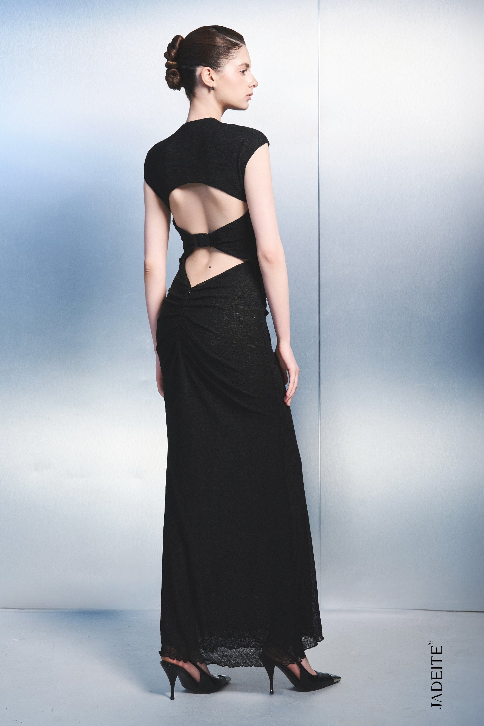 Noir V-Neck Maxi Dress