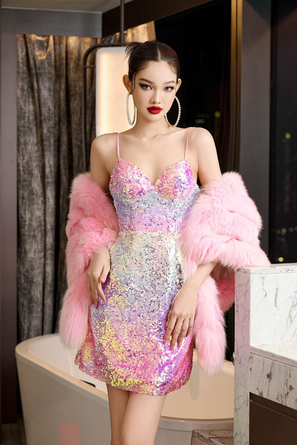Mirage Night A-line Spaghetti Strap Sequin Mini Dress