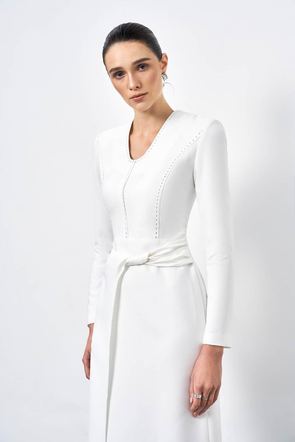 cotton blend sheath dress Kasper Sleeveless Midi Dress