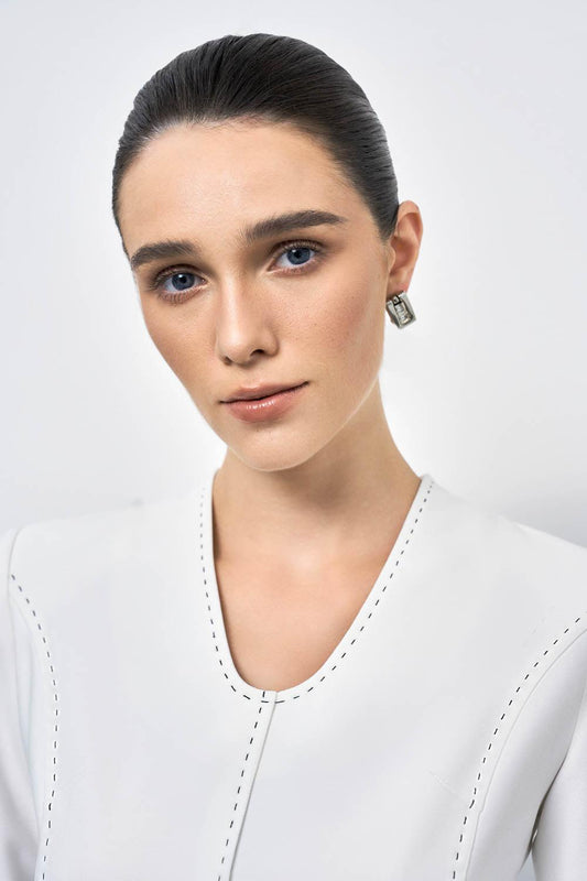 Aella Sheath Twisted Cotton Blend Midi Dress