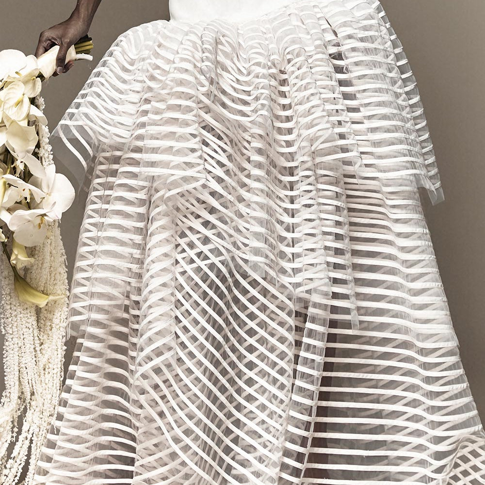 Geila Ball Gown Layered Mesh Floor Length Skirt