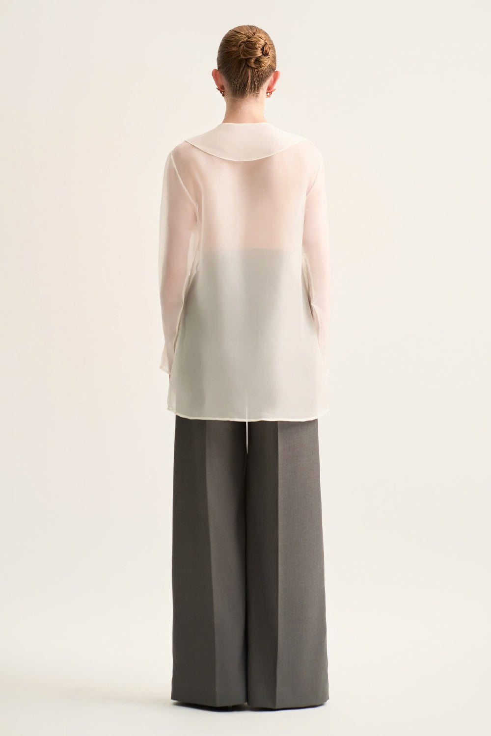 Velora Straight Ribbed Wool Blend Floor Length Pants