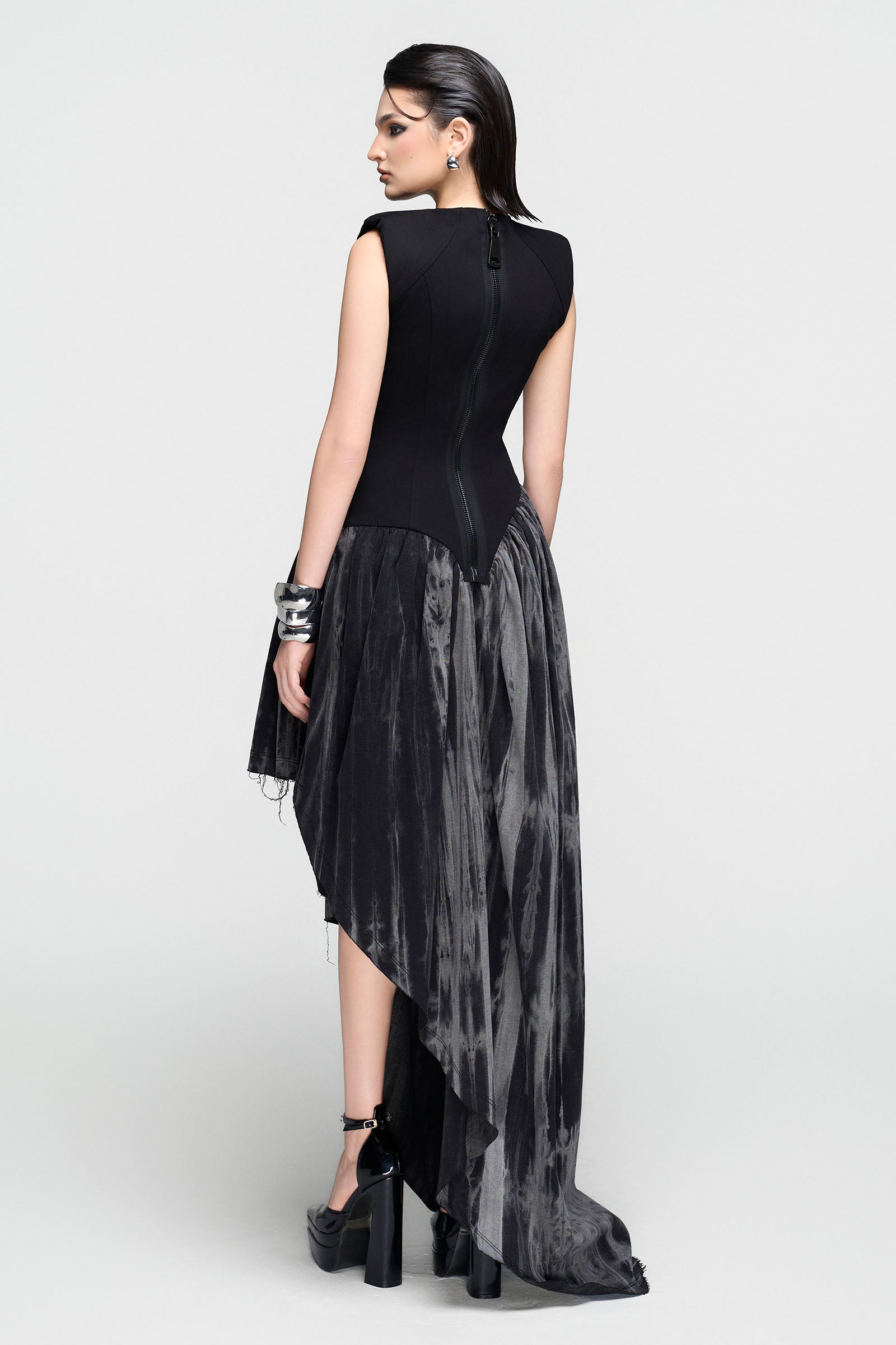 Velum Asymmetric Maxi Dress