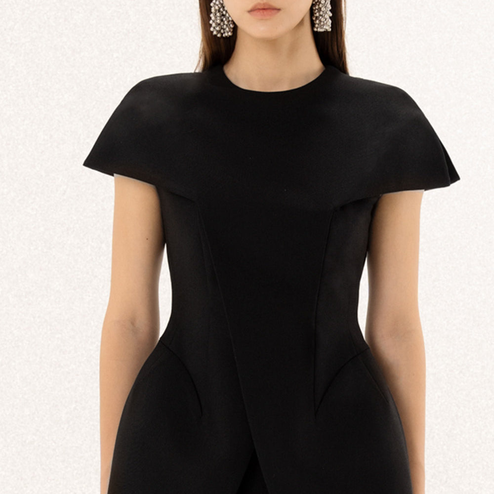 Beyon Peplum Split Sleeved Polycotton Top