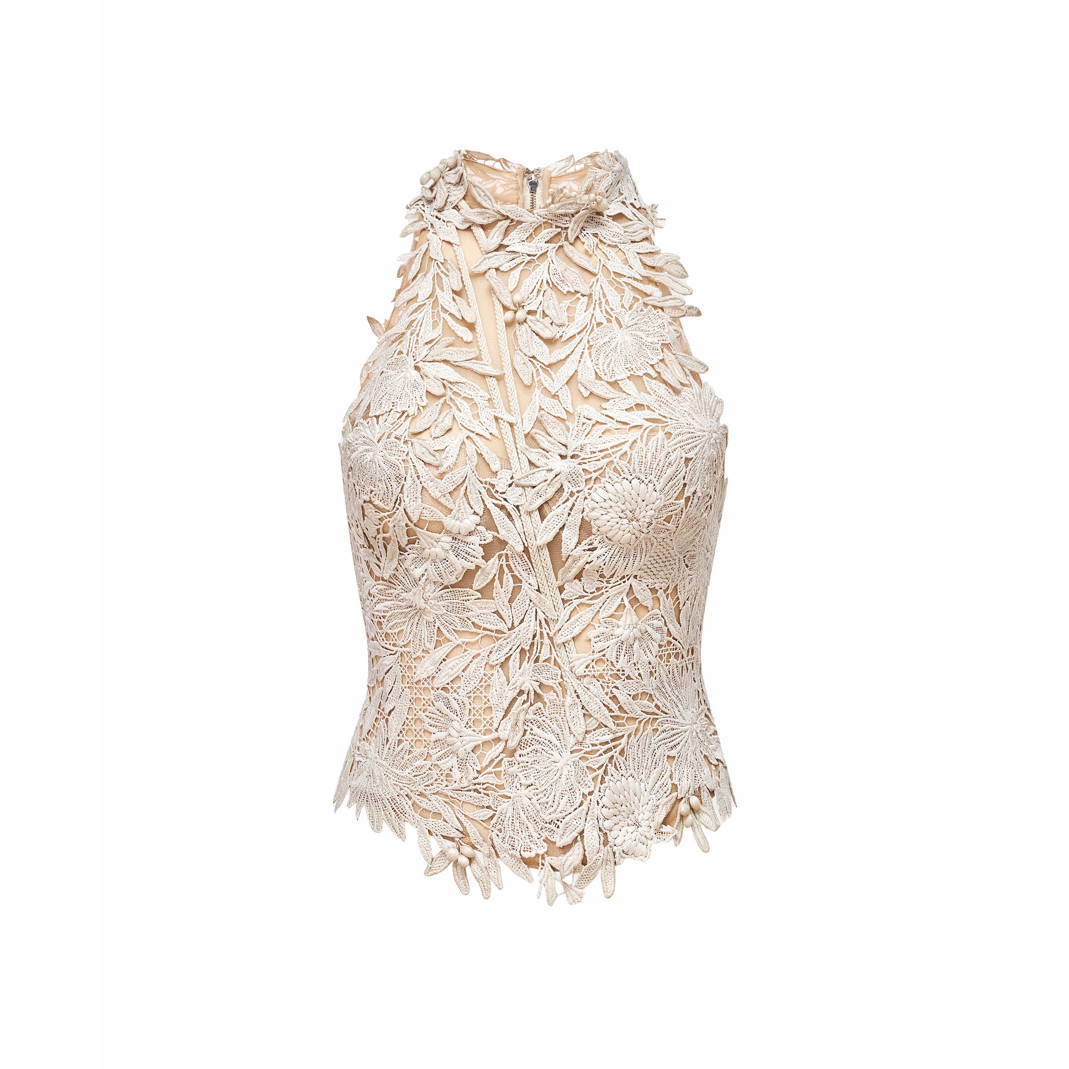 Amira Halter Neck Applique Top