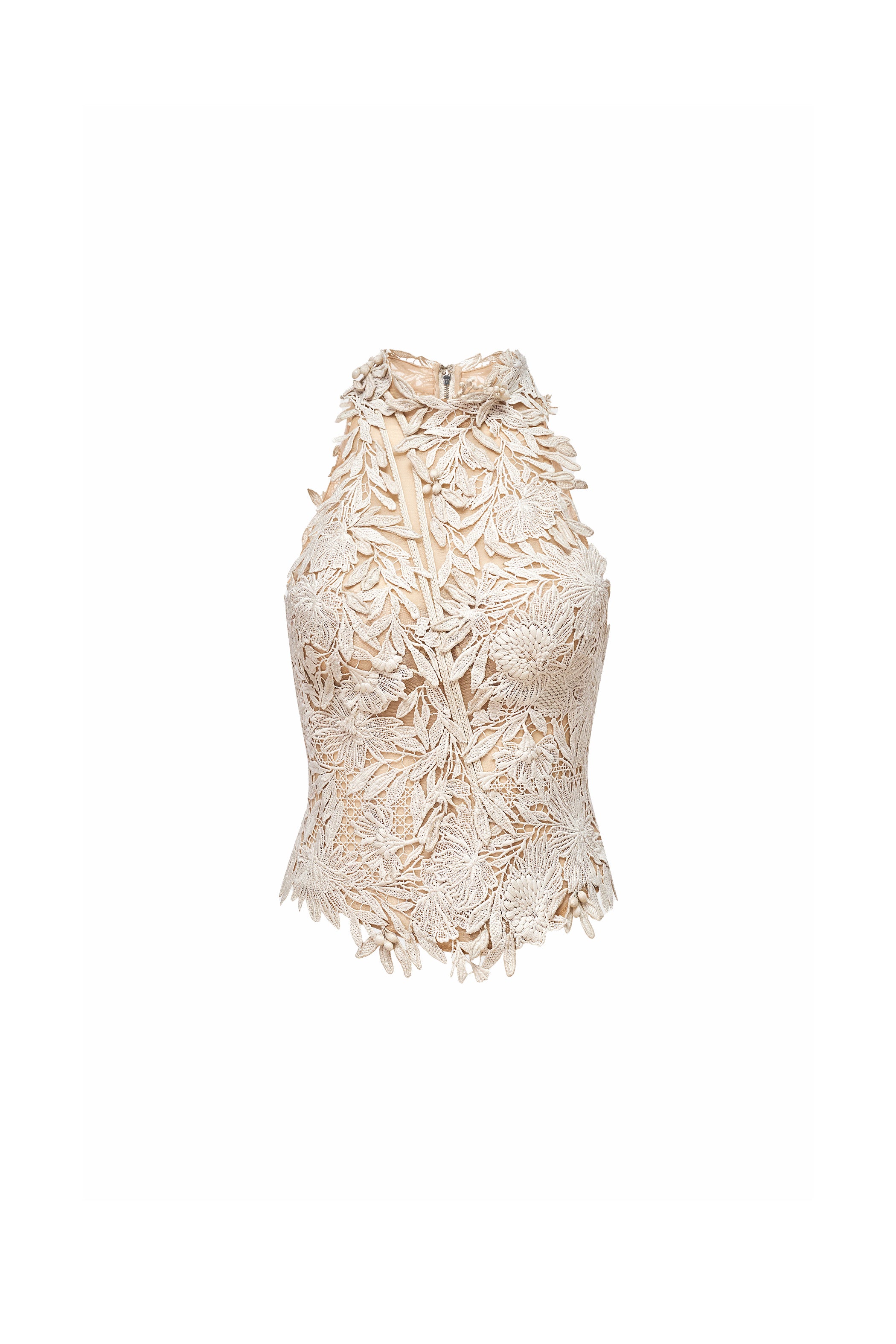 Amira Halter Neck Applique Top